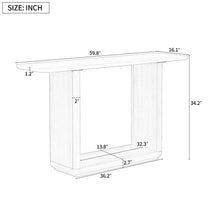Load image into Gallery viewer, Console Table With Curved Corners And U Base Design - Natural Wood Veneer - Natural