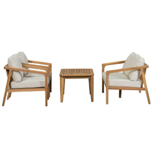 Load image into Gallery viewer, Westin - Outdoor Acacia Wood 4 Pieces Chat Set - Teak / Beige