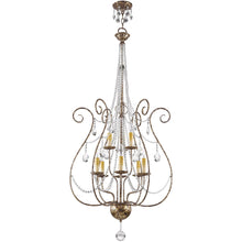 Load image into Gallery viewer, 52" Nine Light Dimmable Chandelier With Shades - Bronze