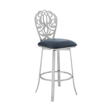 Load image into Gallery viewer, 46" Swivel Bar Height Bar Chair - Gray / Silver