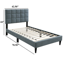 Load image into Gallery viewer, Modern Bed With Adjustable Headboard