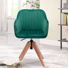 Load image into Gallery viewer, Tufted Upholstered Velvet Dining Arm Chair - Green