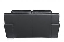 Load image into Gallery viewer, Love Seat Faux Leather - Silver / Black