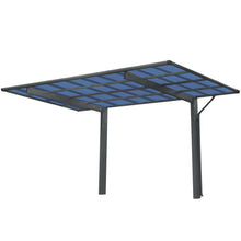 Load image into Gallery viewer, Outdoor Carport, Single Carport Aluminum Metal Frame And Polycarbonate Panels Car Port For Outdoor Driveway Car, Truck - Charcoal
