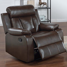 Load image into Gallery viewer, Leatherette Recliner With Pillow Arms And Headrest For Living Room - Brown