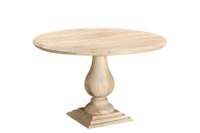 Load image into Gallery viewer, 48" Solid Wood Pedestal Base Round Top Dining Room Table - Natural