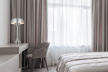 Load image into Gallery viewer, Metal Two Light USB Table Lamp With Nickel Dome Shade - Nickel