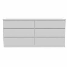 Load image into Gallery viewer, Six Drawer Double Dresser Wooden - White