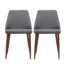 Load image into Gallery viewer, Modern Dining Chair With Iron Legs And Wood Finish