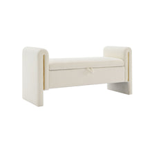 Load image into Gallery viewer, Modern Teddy Upholstered Large Bed End Bench With Arms And Storage