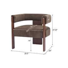 Load image into Gallery viewer, Modern Upholstered Accent Arm Chair With Barrel Back Design