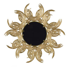 Load image into Gallery viewer, 37" Abstract Sunburst Iron Framed Accent Mirror - Gold