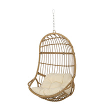 Load image into Gallery viewer, Rustic Hanging Basket Chair With Cushion