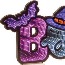 Load image into Gallery viewer, Halloween Tabletop Sign With LED - Purple / Orange / Black