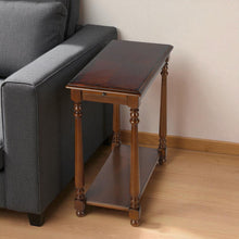 Load image into Gallery viewer, 24" x 12" x 24.3" End Table With Shelf - Dark Brown