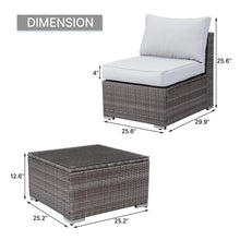 Load image into Gallery viewer, Modern Patio Set With Coffee Table