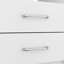 Load image into Gallery viewer, 16" x 12.9" x 19.9" Two Drawer Faux Wood Nightstand - White