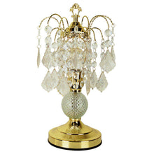 Load image into Gallery viewer, Vintage Glass Chandelier Table Lamp - Gold