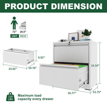 Load image into Gallery viewer, Premium Drawer Metal Lateral File Cabinet With Lock