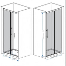 Load image into Gallery viewer, Frameless Single Sliding Shower Door With Handle