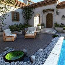 Load image into Gallery viewer, Stone Style Patio Deck Tiles Diy Interlocking Floor Tiles