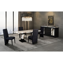 Load image into Gallery viewer, Stacey - Buffet With Storage Drawers And Marble Detailing - Black / Marble