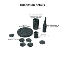 Load image into Gallery viewer, 10 Pieces Luxury Natural Marble Dining Room Accessories Set