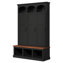 Load image into Gallery viewer, Classic Arched Design Hall Tree With 3 Hidden Storage