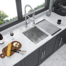 Load image into Gallery viewer, 13" Undermount Stainless Steel Kitchen Sink 16 Gauge 9" Deep Single Bowl Basin - Brushed Nickel