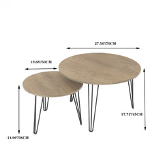 Load image into Gallery viewer, Round Nesting Coffee Table For Living Room (Set of 2)