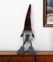 Load image into Gallery viewer, Fabric Christmas Santa Standing Gnome (527546) - Red / Gray / White