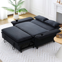 Load image into Gallery viewer, Modern Fabric Multi-Functional Sofa Bed With Adjustable Armrests And Backrests