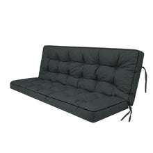 Load image into Gallery viewer, 3 Seater Outdoor Porch Swing Cushion With Backrest, Waterproof