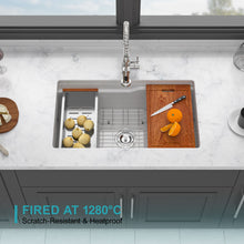 Load image into Gallery viewer, Undermount Workstation Single Bowl Porcelain Ceramic Kitchen Sink