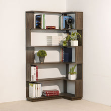 Load image into Gallery viewer, Freestanding Corner Bookshelf For Living Room - Dark Brown