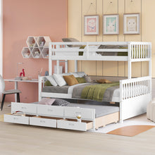 Load image into Gallery viewer, Bunk Bed With Twin Size Trundle And Drawers