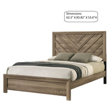 Load image into Gallery viewer, Modern Chevron Patterned Headboard Bed