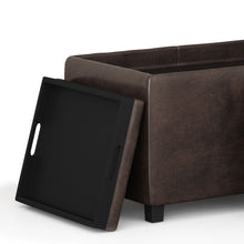 Load image into Gallery viewer, Avalon - Storage Ottoman - Distressed Brown