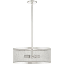 Load image into Gallery viewer, 16" Four Light Dimmable Chandelier With Shades - Nickel