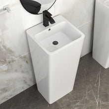 Load image into Gallery viewer, Pedestal Sink 16" For Powder Rooms - White