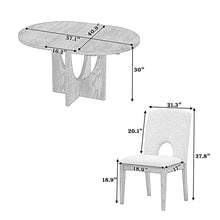 Load image into Gallery viewer, Topmax - 5 Piece Modern Extendable Round Dining Table Set With Removable Leaf For Small Places