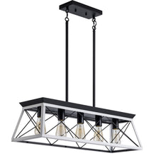 Load image into Gallery viewer, Five Light Metal Chandelier With Shades - White