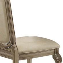 Load image into Gallery viewer, Upholstered Faux Leather Dining Side Chairs (Set of 2) - Antiqued White