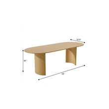 Load image into Gallery viewer, 79" Double Pedestal Base Oval Solid Wood Dining Table - Natural