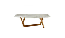 Load image into Gallery viewer, 51" Ceramic Tile Rectangular Coffee Table - Walnut And White
