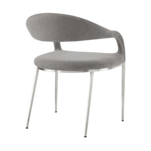 Load image into Gallery viewer, Contemporary Upholstered Polyester Open Back Dining Arm Chairs (Set of 2) - Gray