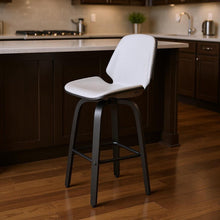 Load image into Gallery viewer, 20" x 19" x 40" Iron Swivel Counter Height Bar Chair - Gray And Black