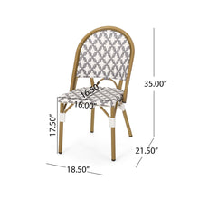 Load image into Gallery viewer, Chic French Bistro Chair With Durable Rattan And Aluminum Frame