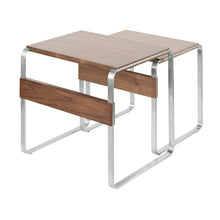 Load image into Gallery viewer, Tea Side Mid-Century Modern Nesting Tables - Walnut