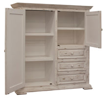 Load image into Gallery viewer, Solid Wood Three Drawer Gentlemans Chest - White